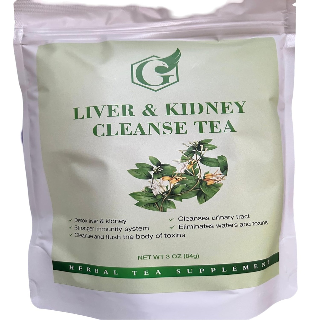 Herbal Liver & Kidney Cleanse Tea, 3 oz, Natural Cleansing Support, Urinary Tract Health, 28 Tea Bags