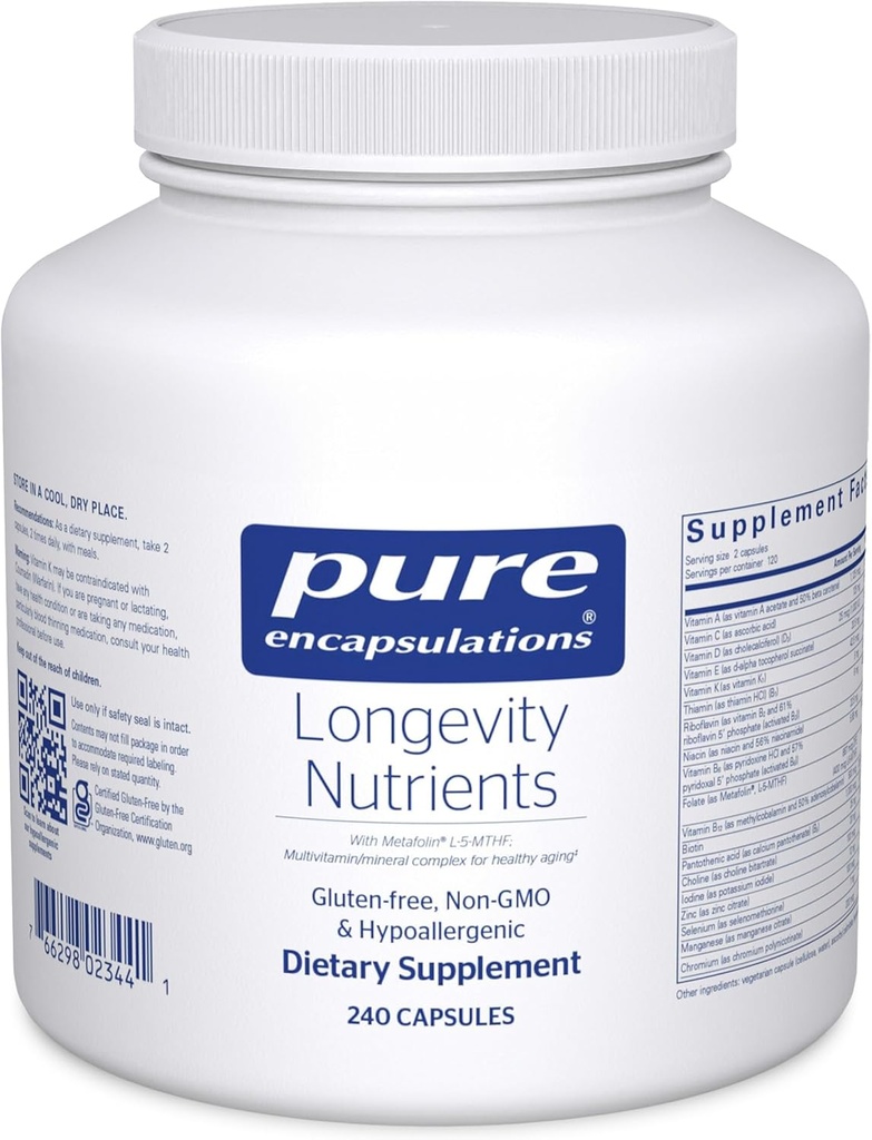 Καθαρές εγκοπές Longevity Nutrients 