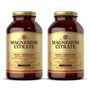 Solgar Magnesium Citrate - 120 δισκία, συσκευασία των 2 - Υποστηρίζει νευρική & μυϊκή λειτουργία - Πολύ απορροφήσιμο - μη-GMO, Vegan, χωρίς γλουτένη, Kosher - 120 Σύνολο εξυπηρετήσεων