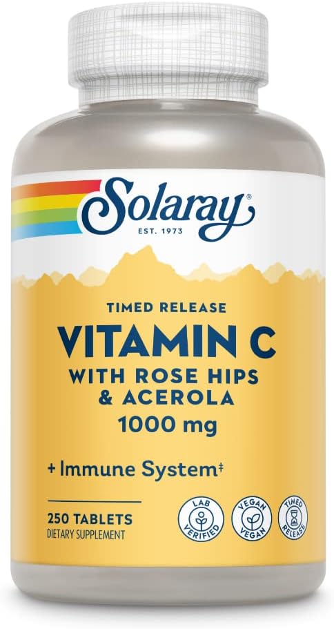 SOLARAY Βιταμίνη C w/Rose HIPS & Acerola 1000mg 