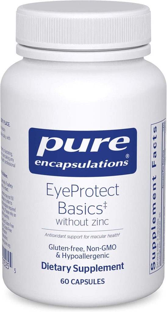 Pure Encapsulations Eye protect Basics Without çinko | Key Antioksi Support for Eye Health | 60 Capsules
