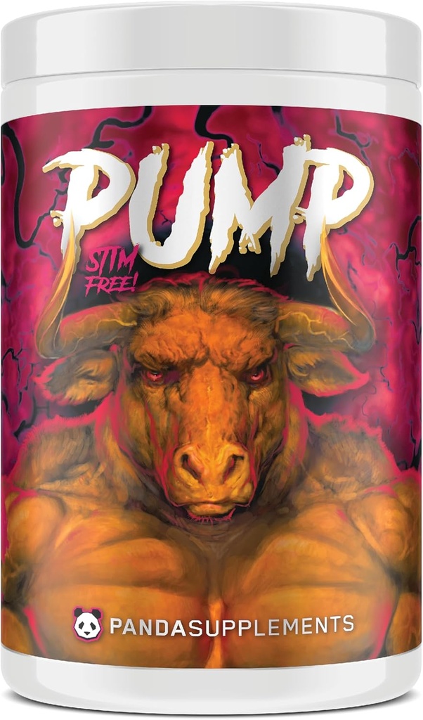 Yeraltı Biyo Laboratuvarları Panda Supps Pump: Stimulant-Free Pre-Workout, No-Clump Formula w/10G L-Citrulline Malate, Alpha GPC, Lions Mane,CognatiQTM, AmentoPumpTM 40 Scoops (Sweet Black)