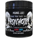 Insane Labz Psychotic Black Edition Mid Stimulant Pre Workout Powder, Energy Focus Pumps, Loaded with Creatine Beta Alanine Taurine Fueled by AMPiberry, 35 Servings (Gummy Candy)