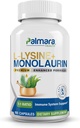 Palmara Health L-Lysine + Monolaurin 600 mg 1:1 Oran, 1 Pack, 100 Capsules