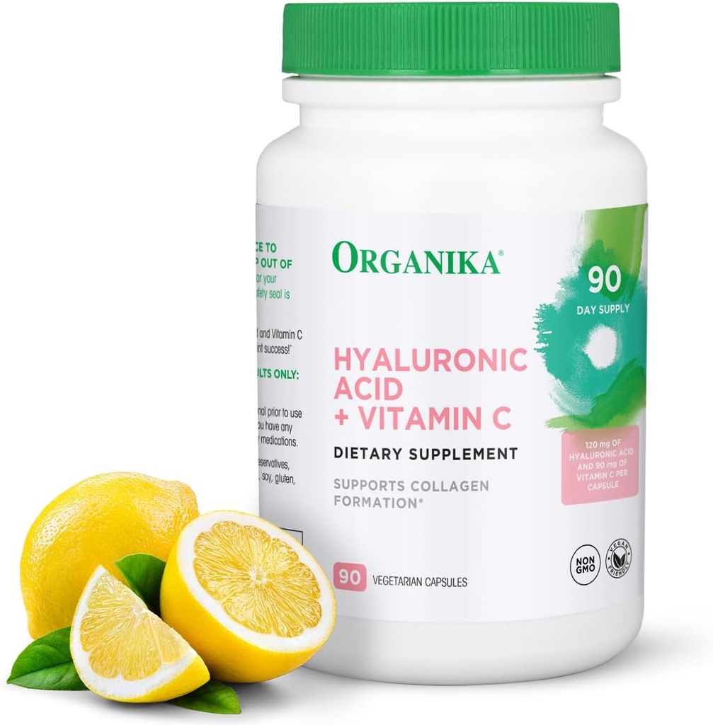 Organika Hyaluronic Asit Supplement C (90 Sebze Kapsülleri): Symbiyotik Ortak Wellness, Collagen, & Skin Hydration Powerhouse - Hareketlilik ve Güzellik Asit Supplements for Mobility & Beauty Beauty