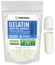 XPRS Nutra Boyutu 4 Boş Kapsüller - 100 Kont Küçük Boş Gelatin Capsules - Pills DIY Capsule - Sağlam Bovine Pill Gel Caps For Do-It- Yourself Supplements (Beyaz)