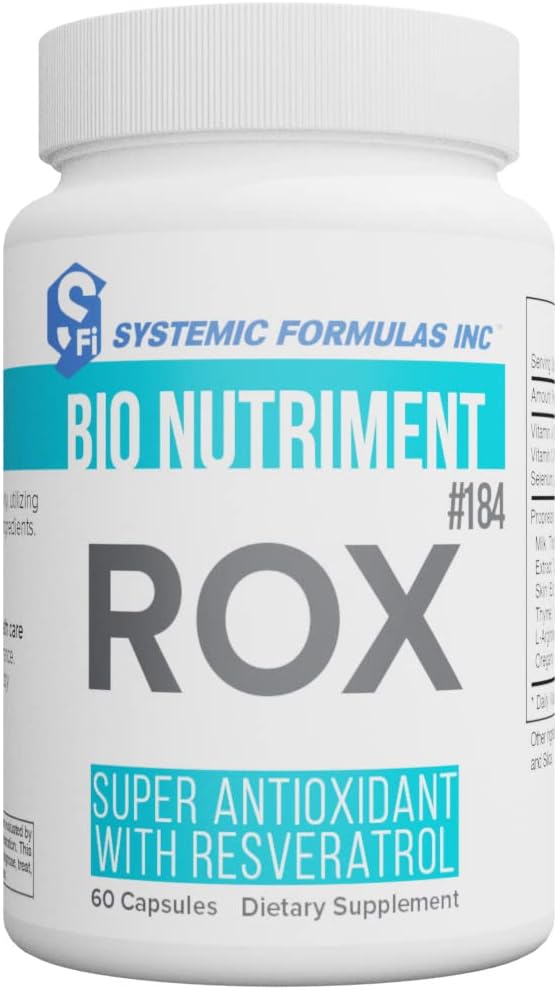 Systemic Formulas ROX Super Antioxy with Resveratrol 60 Capsules #184. Süper antioksidan Formula Formula Formula