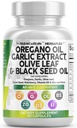 Siyah Tohum Yağı ile Temiz Nutra Oregano Yağı - Oregano Capsules Immune Support Carvacrol & Youmoquinone Supplement for Women and Men + Elder D3 & çinko