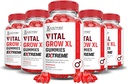 Justified Laboratories (5 Pack) Vital Grow XL Extreme 2000MG Performans Gummies Gelişmiş Formula Formula, ACV Pomegranate Beet Juice Toz B12 Vegan Non GMO 300 Gummys