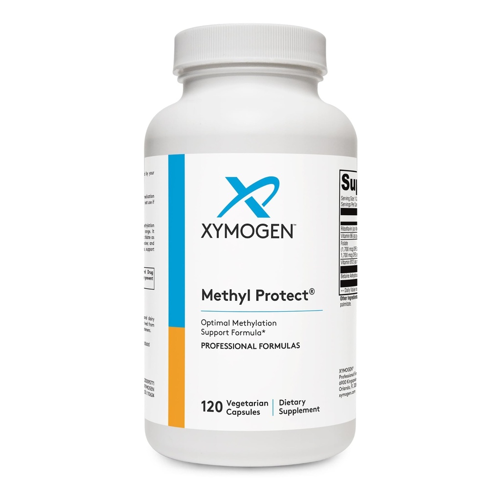 XYMOGEN Metil Koruma - Optimal Metasyon Formula Metil Folate, Vitamin B12 (Methylcobalamin b12), Riboflavin + B6 Vitaminleri - Bilişsel, Homocysteine + Kalp Sağlığı Supplements (120 Capsules)