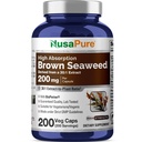 NusaPure Brown Seaweed 30:1 Extract, 200 mg 200 Veggie Capsules - (Vegan, Non-GMO Bioperine)