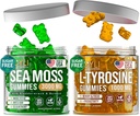 İrlandalı Deniz Moss & L-Tyrosine Gummies - L Tyrosine Supplement, Sea Moss Gummies for Yetişkinler, Çocuklar - Focus Gummies, Irish Sea mos Bladderwrack Burdock Root - 60 L-Tyrosine, 60 İrlandalı Deniz Moss Gummies