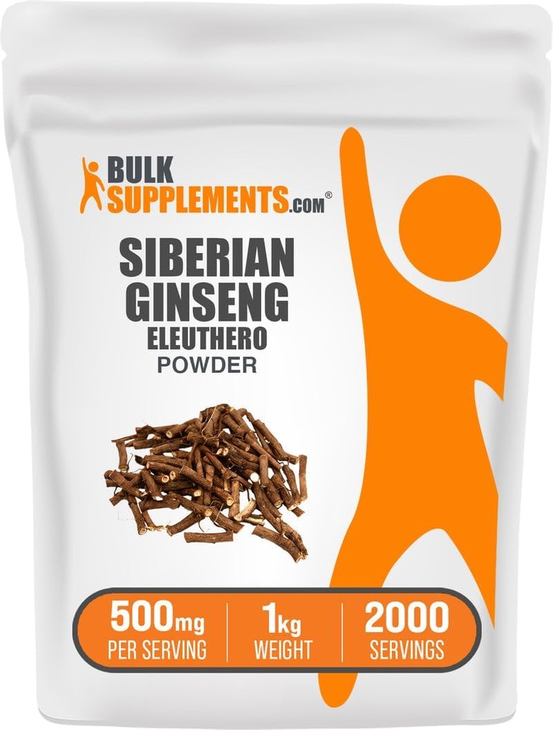 BulkSupplements.com Eleuthero Toz - Sibirya SMA Toz, Eleutheroccus senticosus, BTC Herbal Supplement - Gluten Free, 500 mg per Service, 1kg (2.2 lbs) (Polonya 1kg (2.2 lbs)