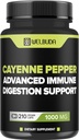 210 Capsules - Cayenne Pepper Supplements Extract 10:1 with Berberine HCI, Bulb Bulb, Olive Leaf & More - Digestive Health, Heart Health & Immunity Function Support