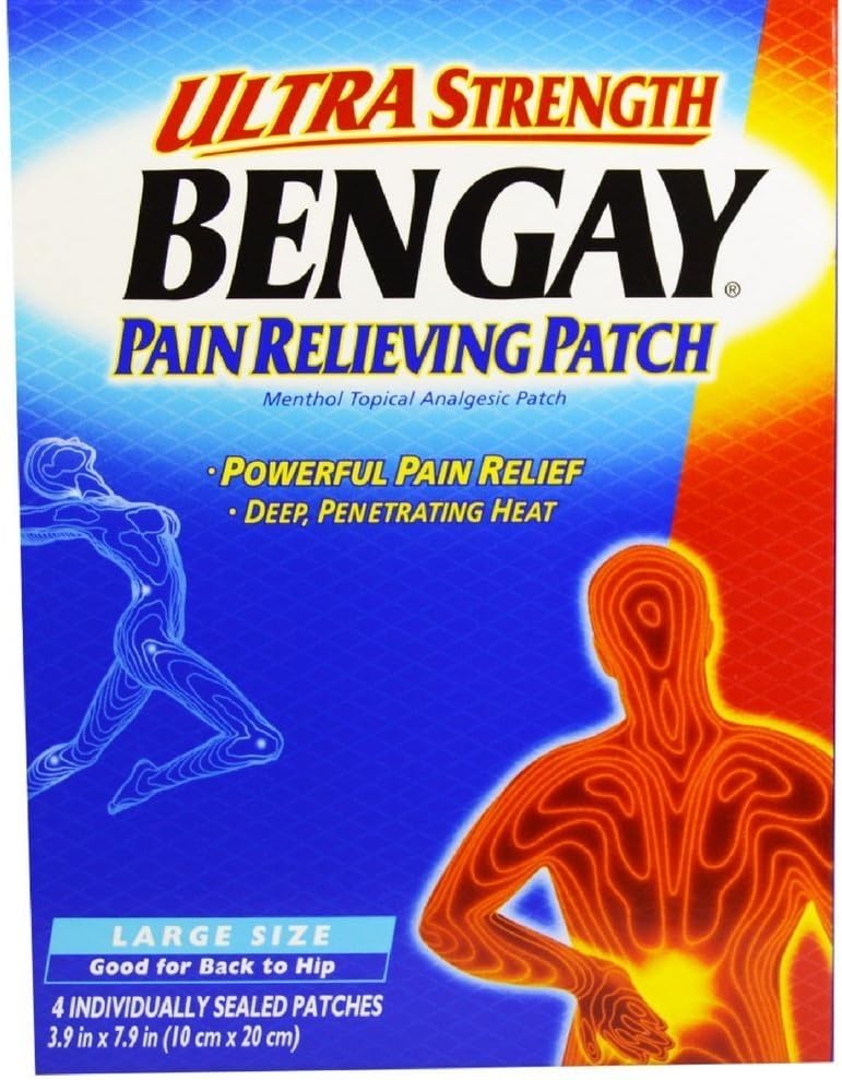 BENGAY Ultra Strength Pain Relieving Patches Large Size 4 Her Şey (Görünen 5)