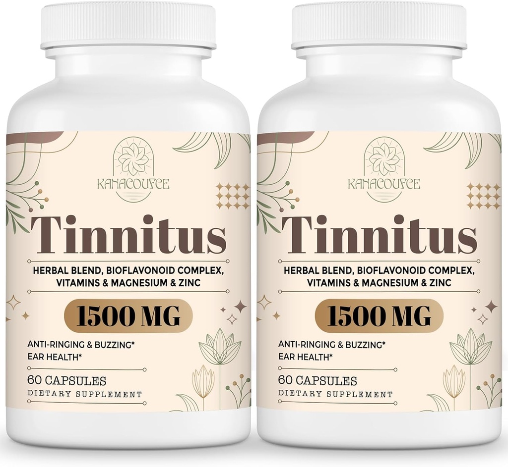 Εμβοές 1500 MG για τα χτυπητά αυτιά, εμβοές Supplemen, 120 κάψουλες