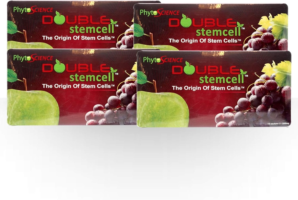 4 Pack Phyto Science Double Stem Hücre Apple Grape StemCell Anti Aging Swiss Quality Formula