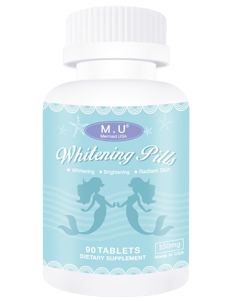 M.U Magic Whitening Pills for Skin - Supplement -3 Times Better glutathione'den daha fazlası - Clear Glossy Brighting ve Smoothy Skin Support - Dark Spot Rer Acne & Acne Scar Rer - Non GMO