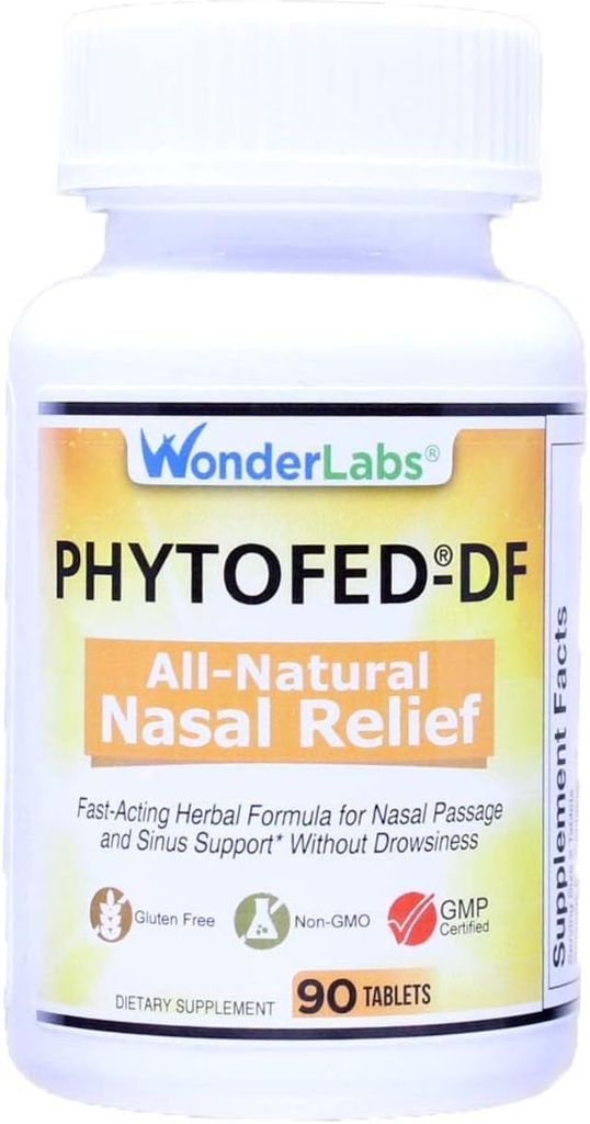 Wonder Laboratories Phytofed-DF All-Dosal Nasal Relief ve Decongestant, 90 Tablet