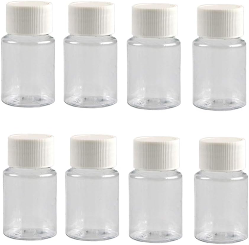 12PCS 30ML 1OZ Διαφανές άδειο πλαστικό μπουκάλια με λευκό καπάκι βιδών στερεά σκόνη κάψουλες καψάκιο καψάκιο χαπιών Tablet κουτί αποθήκευσης επαναπλήρωσης φορητή ανθεκτική δοχείο εμπορευματοκιβωτίων για τα ταξίδια καθημερινή ζωή