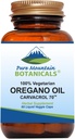 Pure Mountain Botaniks Wild Oregano Oil Capsules - 60 Kosher Vegan Caps Now with 510 mg Mediterranean Oil of Oregano Supplement