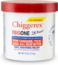 Chiggerex 2X Power First Aid Medicated Ointment for Chiggers, Mosquito Bites, Ticks and Bug Bite Relief with Aloe Vera & Chamomile, 6 ozz