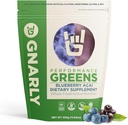 Gnarly Beslenme Yeşilleri Superfood Toz – Blueberry Acai Performansı Süper Yeşiller Toz – NSF Spor Onaylandı – Organik, Probiyotikler & Essential Micronutrients - Blueberry Acai, 11.64 ozz