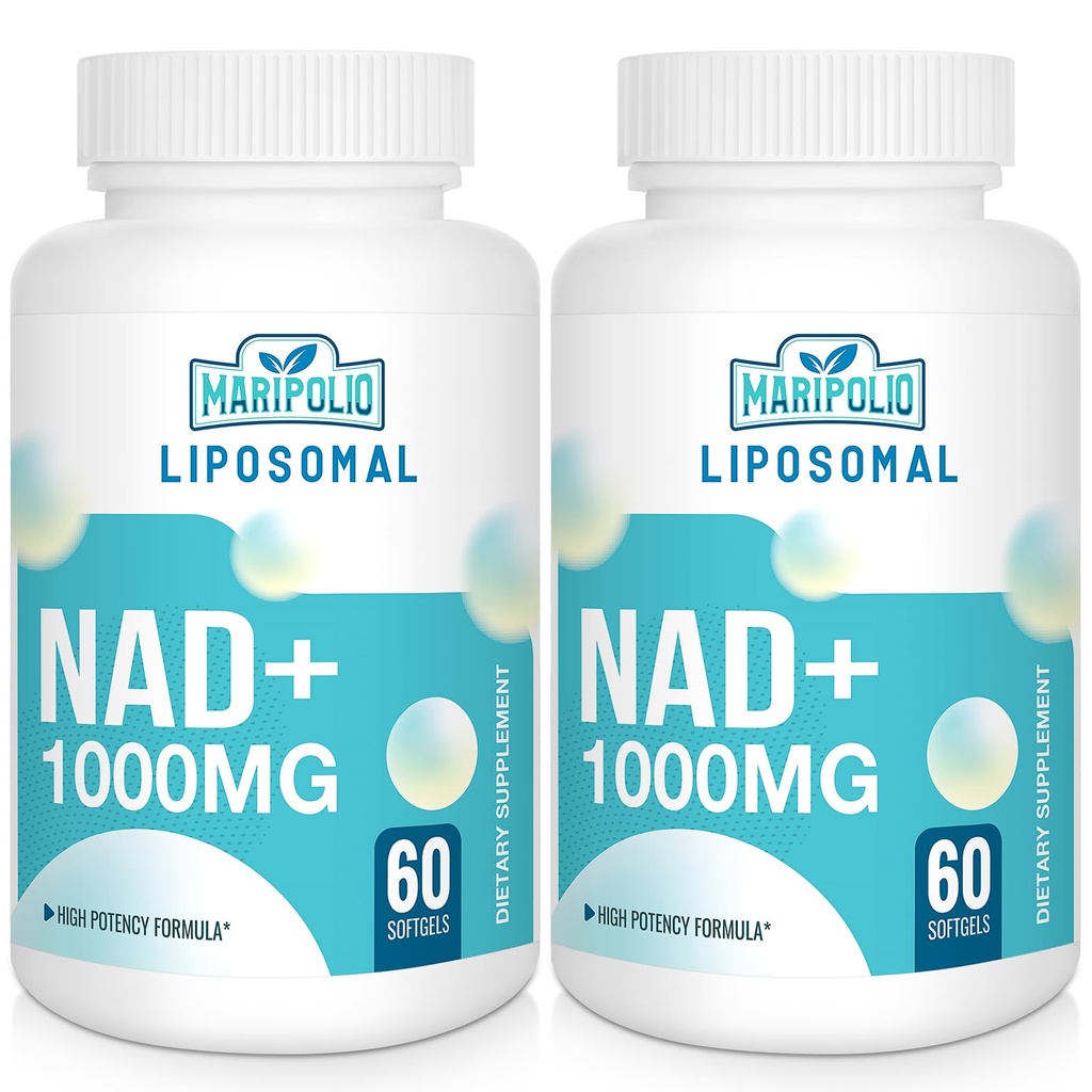 Liposomal NAD+ Supplement 1000 mg | En Yüksek NAD Pontecy | Max Aborpsiyon | Pure NAD Supplement | Enerji ve DNA Tamir, Aging Defense, Brain Function | 120 Softgels