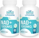 Liposomal NAD+ Supplement 1000 mg | En Yüksek NAD Pontecy | Max Aborpsiyon | Pure NAD Supplement | Enerji ve DNA Tamir, Aging Defense, Brain Function | 120 Softgels