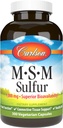 Carlson - M-S-M Sulfur, 1000 mg - Superior Bioavailability, Ortak Fonksiyonl, Connective Tound Support & Health Skin, 300 Vegetarian Capsules