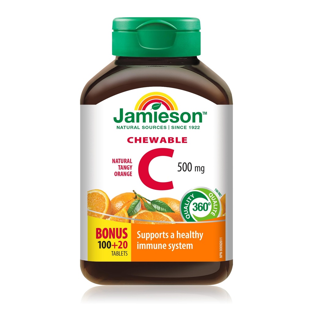Jamieson Vitamin C Orange 500 mg 120 Tablet