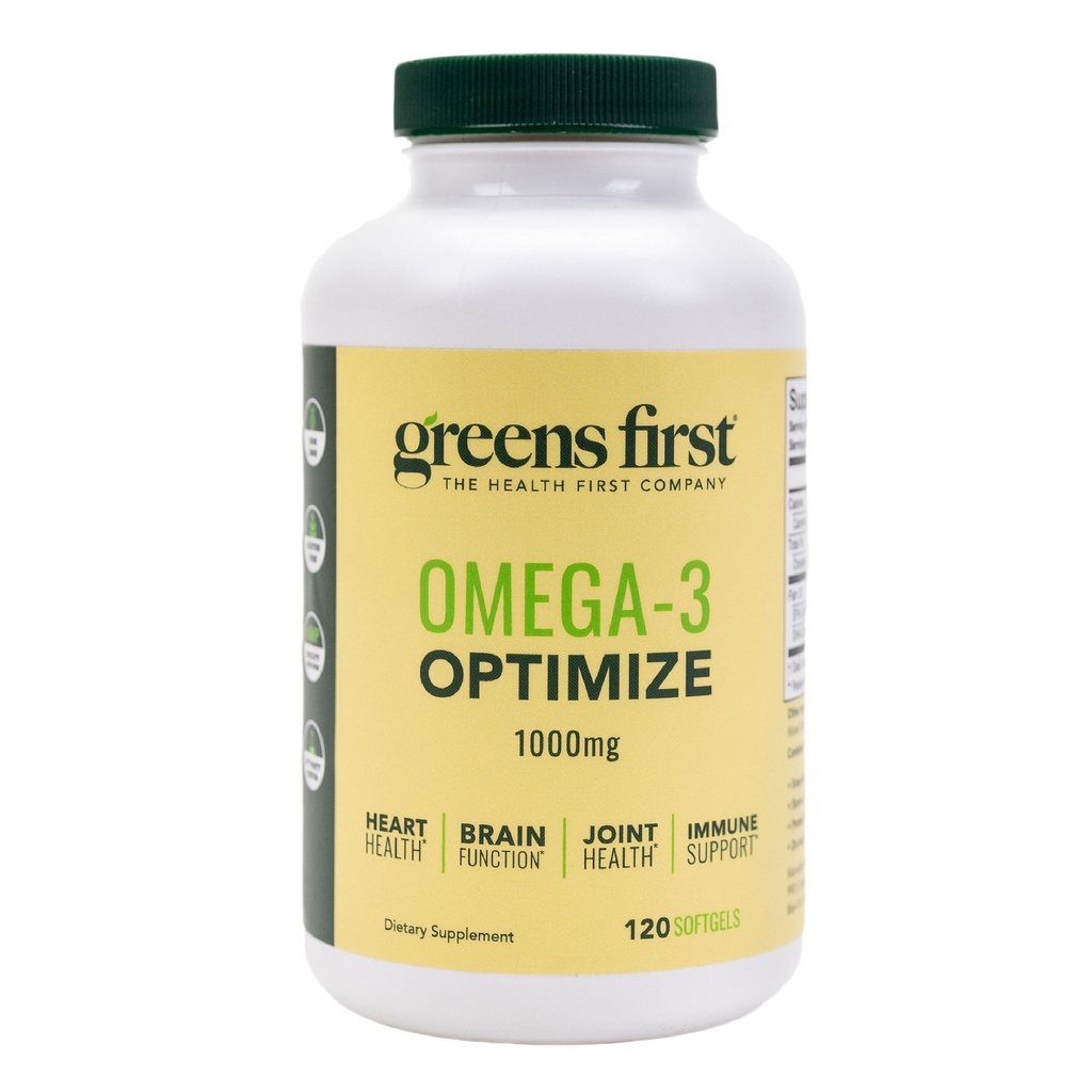 Greens First Omega-3 Daily Supplement – Ultra-Pure, Potent Marine Oil - For Heart, Brain & Joint Health - Yüksek EPA / DHA - Immune Support - 850 mg (120 Softgels)