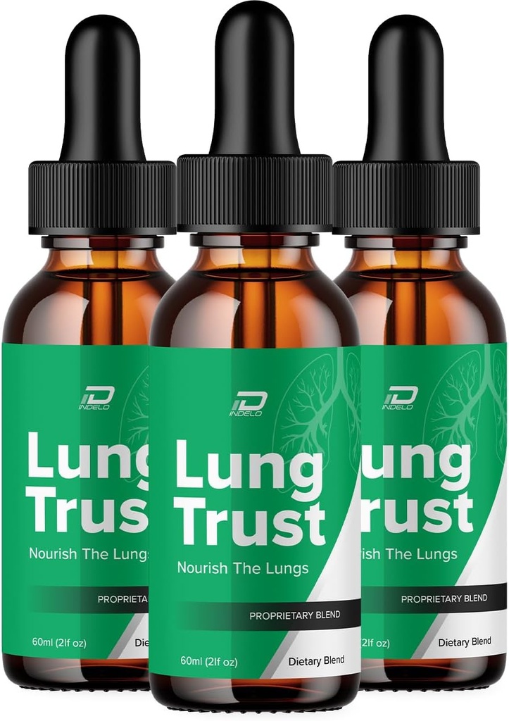 Lung Trust Liquid Supplement, Lung Trust Drops, Lung Trust Advanced Formula Drops - maksimum Güçlü, LungTrust Drops Destek Yorumları (3 Paket - 3 Ay Supply)