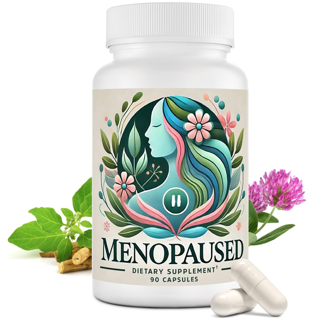 Kadınlar için Menopause Supplements - Sağlık ve Yaşam için Çokvitamin - Hormon Dengesi ve Duygusal Rahatlık için Herbal Destek - Hot Flash & Night Sweat -90 Capsule