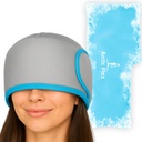 Vive Migraine Relief Cap - Hot & Cold Capsule Hat for Headache - Full Head Ice Roll Beanie & Eye Mask for Ger & Basınç Yardımı - Soğutma Headband - Reusable & Soft Gel Packs