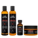 Live Bearded Complete Beard Grooming Kit - Yıkama, Durumer, Butter ve Petrol - ABD'de All-Doğal Malzemeler ile - Erkekler Groom Set | American Scent - Cedar, Vetiver, Bergamot
