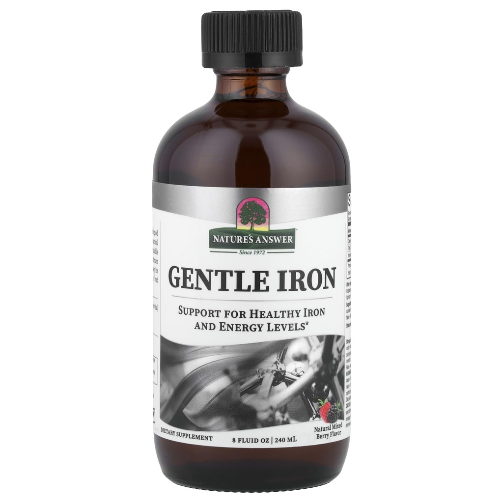Nature's Gentle Cevap Iron 8 Ounce Liquid | Destekler Kırmızı Kan Hücreleri | Destekler Demir Seviyeler | Gluten Ücretsiz | GMO