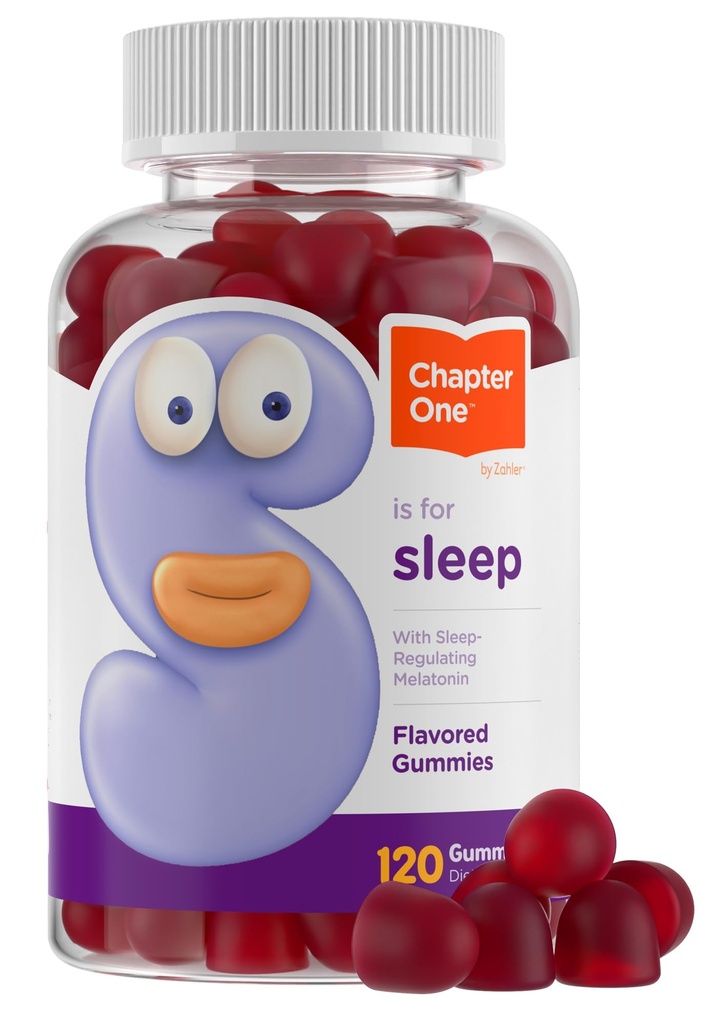 Zahler - Chapter One Sleep Melatonin Gummies for Kids & Adults (120 Flavored Gummies) - 2.5 mg, Kosher, Natural Sleep Support