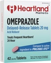 Omeprazole 20mg | Kalpburnu Yardımı | Gecikmiş Yayın Ekle Tablet | Asit Reflux için Antacid Tabletler | 42 Kont