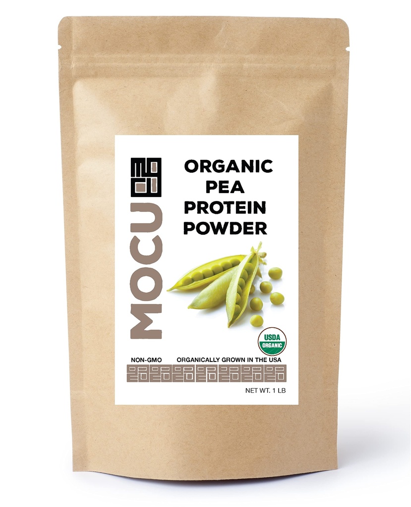 Certified Organic US Grown Pea Protein I 80% I παρτίδα δοκιμαστεί για βαρέα μέταλλα I 1 LBS I πακέτο καθημερινά