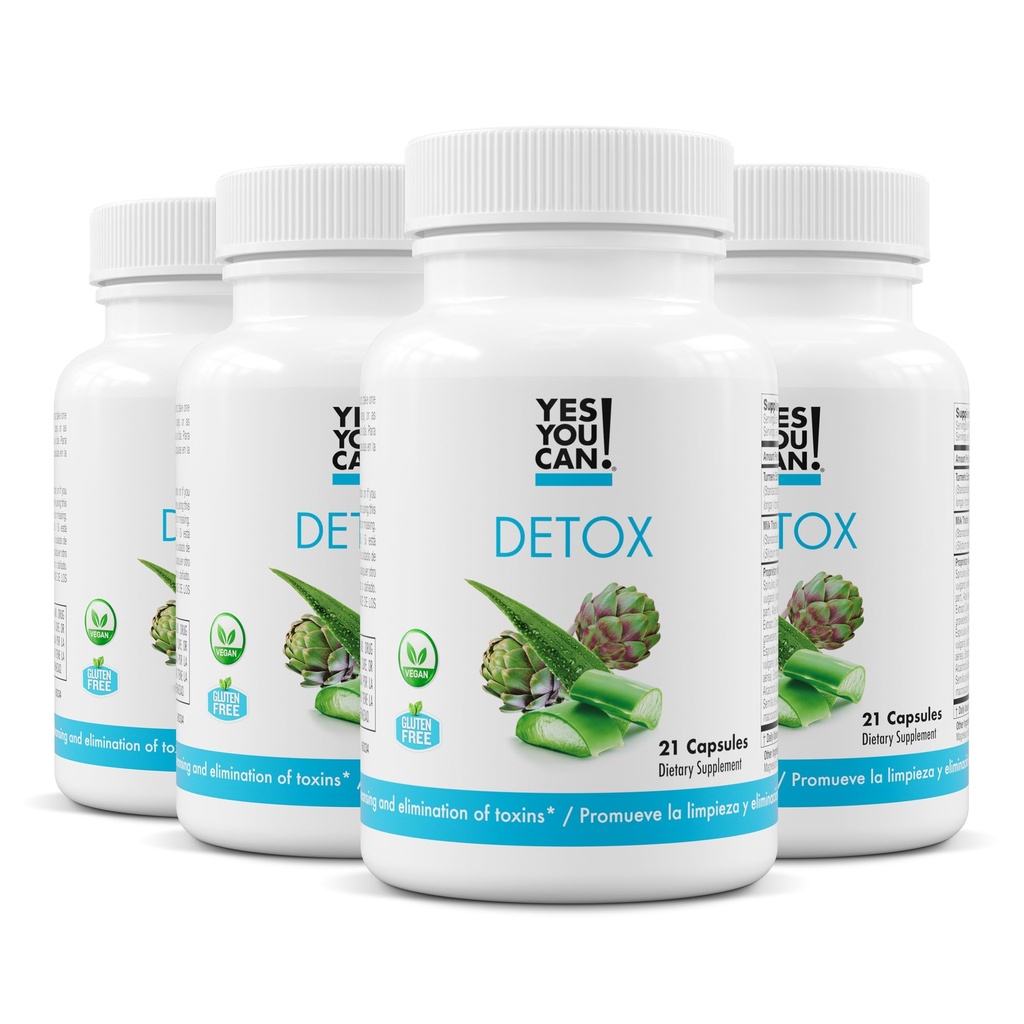 Evet Yapabilirsiniz! Doğal Detox Pills - Elytes & Vitamins ile Diuretic Cleanse - Su Retention ile Yardım - Gluten-Free, 21 Capsules (4 Pack)