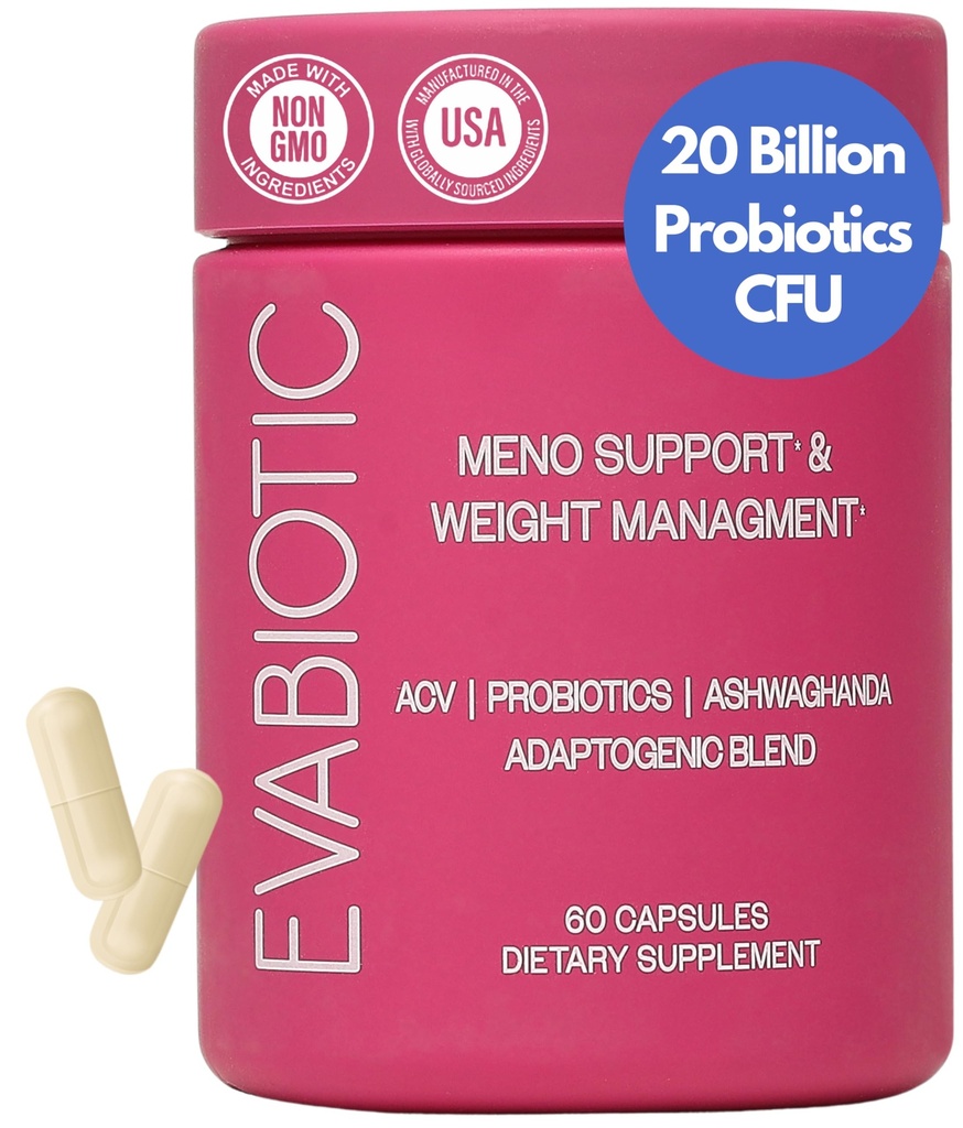 Tamam Menopause Vitaminleri - Ashwaghanda, Probiyotikler, ACV for Kilo Yönetimi, Hot Flashes, Night Sweats, Bloat, Hormon Dengesi - Vegan 60 Caps Menopause Supplements for Women Non-GMO