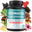 Echinacea Extract Capsules with Echinacea, Goldenseal Root, Elderberry and More - 4 Ay için 120 Capsules