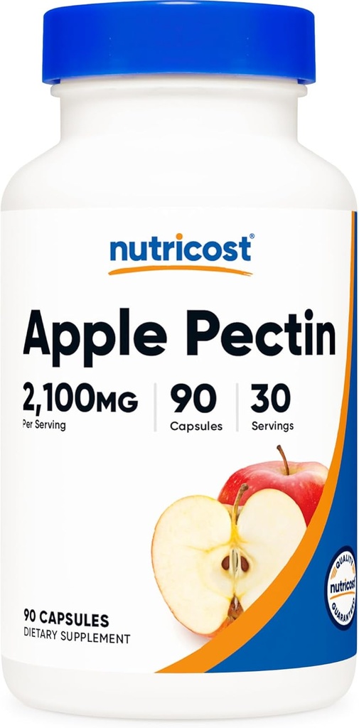 Nutricost Apple Pectin Capsules 2,100mg Per Serving, 90 Capsules - Gluten-Free, 30 Servings