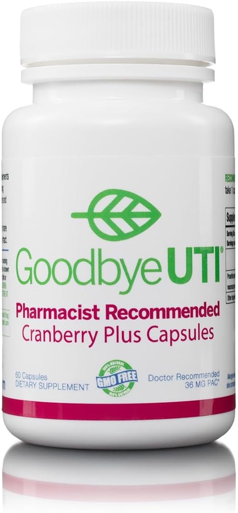 Cranberry Plus - The Original 36mg PAC Delivered in Capsule Form Daily for Highest Level of Urinary Tract Protection, no additives, 30-Day Supply, Pharmacist Recommended