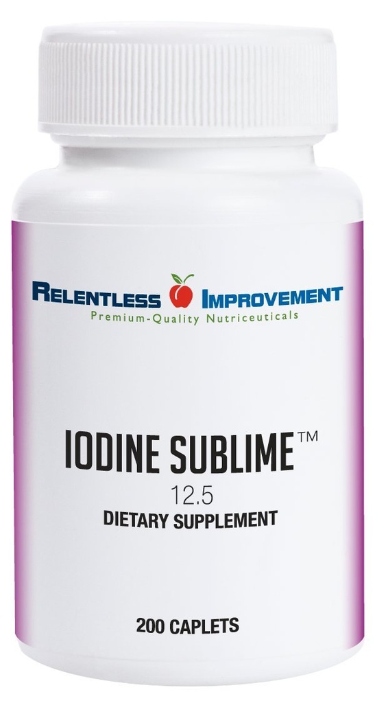 Iodine Sublime® 12, 5mg 200 Υψηλής-Bioδιαθέσιμες Caplets με ιωδιούχο κάλιο για Θυρεοειδή & Μεταβολισμό Σύγκριση με το Iodoral 12, 5