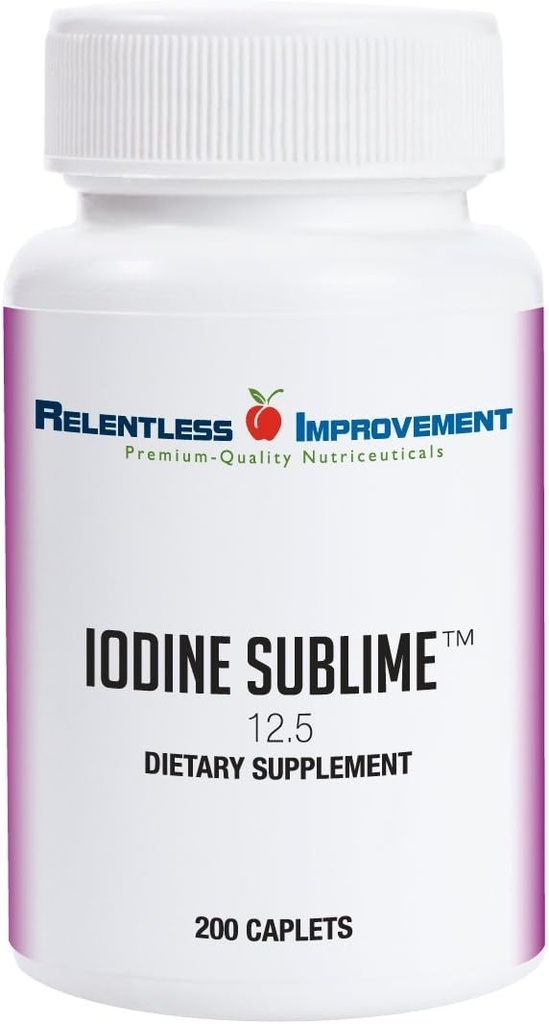 Iodine Sublime® 12, 5mg 200 Υψηλής-Bioδιαθέσιμες Caplets με ιωδιούχο κάλιο για Θυρεοειδή & Μεταβολισμό Σύγκριση με το Iodoral 12, 5