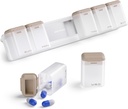 Haftalık Pill Organizer Manyetik, Reforce Pill Box 7 Gün 1 Gün Bir Gün Büyük Pill Vaka Seyahati, Hafta Günlük İlaç Konağı, Tıp Konteynerleri Tamam Vitamini için, Brown