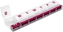 EZY DOSE Weekly (7-Day) AM/PM Günlük Push Düğme Pill Organizer, Vitamin Case ve Tıp Konteyner, X-Large Karşılaştırmaları, Arthritis Friendly, Use, Clear/Red, Faraday Free