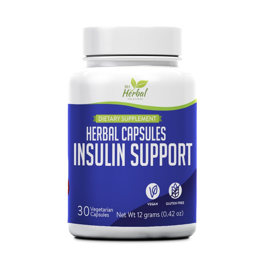 Insulin Support Herbal Capses - Φυσικό συμπλήρωμα διαχείρισης A1C για την ισορροπημένη ζάχαρη αίματος - 30 κάψουλες